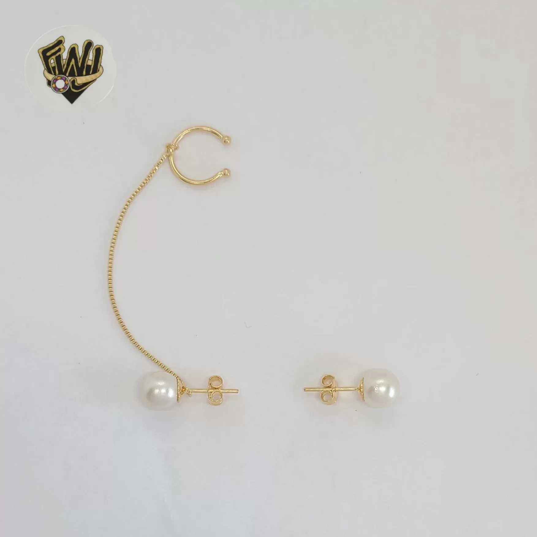 (1-1211-5) Gold Laminate - Asymmetric Earrings - BGF