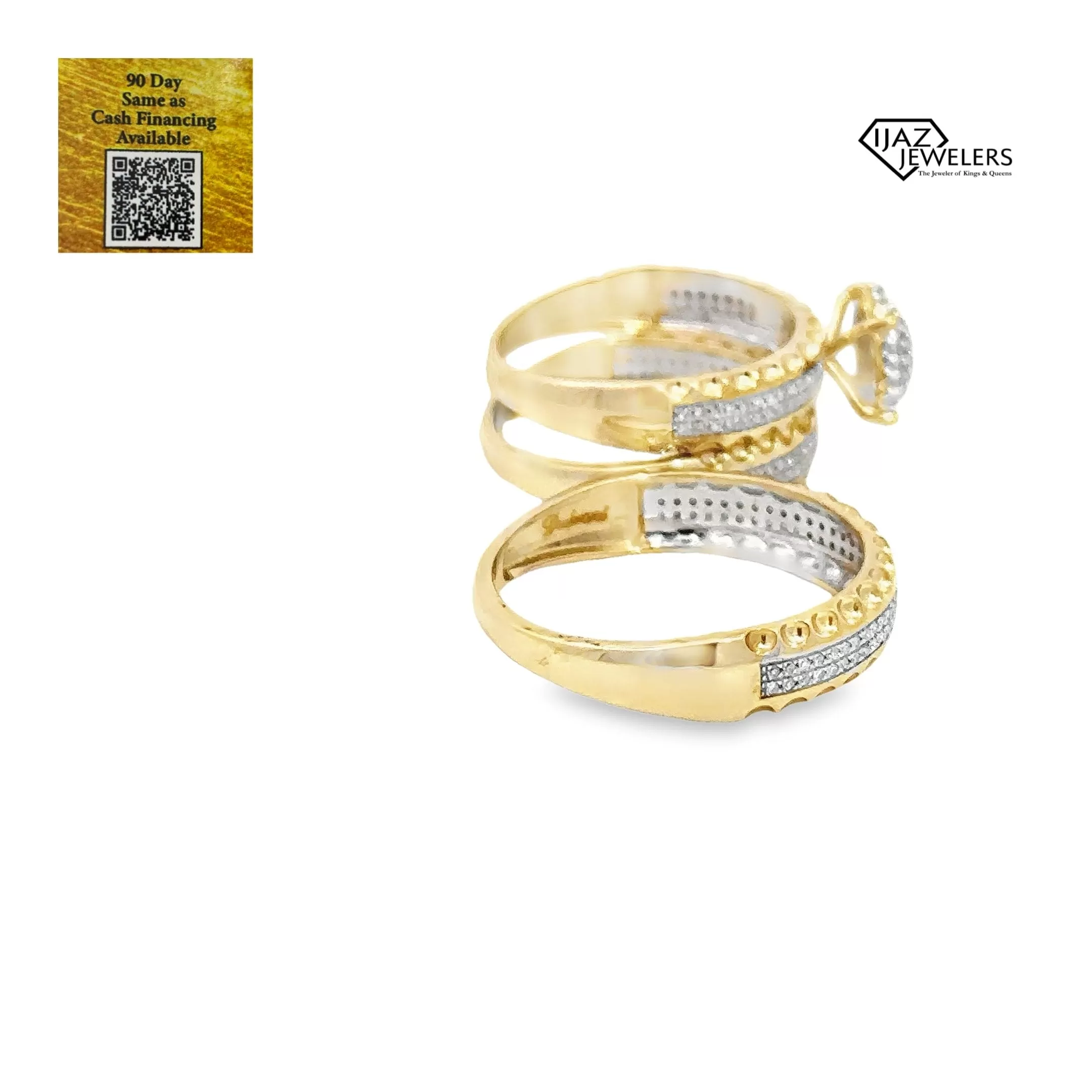 10K Gold 0.48 CTW Diamond Wedding Trio Set