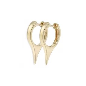 14K Gold Dagger Hoops Earrings