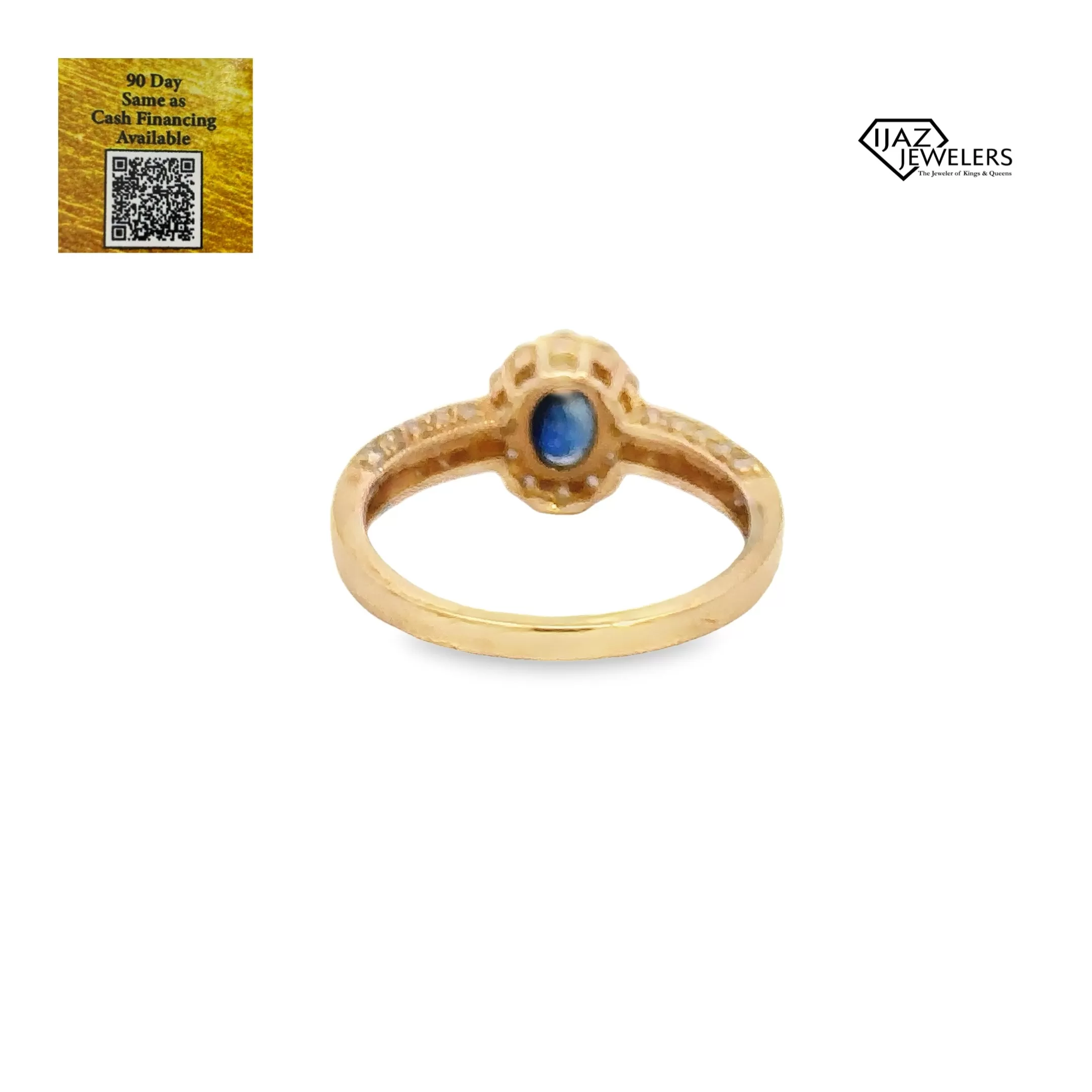 14K Gold Diamond Sapphire Ring