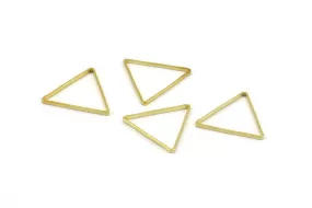 15mm Brass Triangles, 50 Raw Brass Triangles (15x0.8x0.4mm) BS 2347