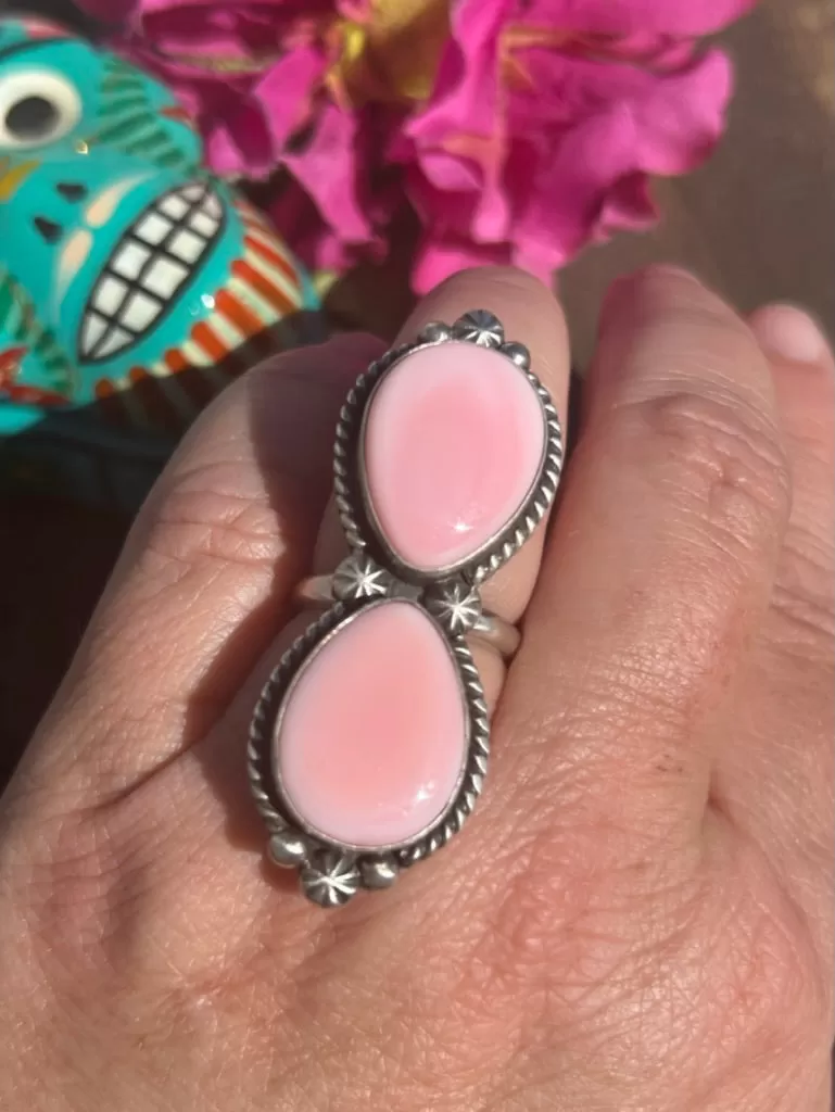 2 Stone "Cotton Candy" Rings