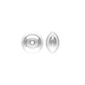 .925 Sterling Silver Saucer Bead - 4.5x3mm (10 Pack)