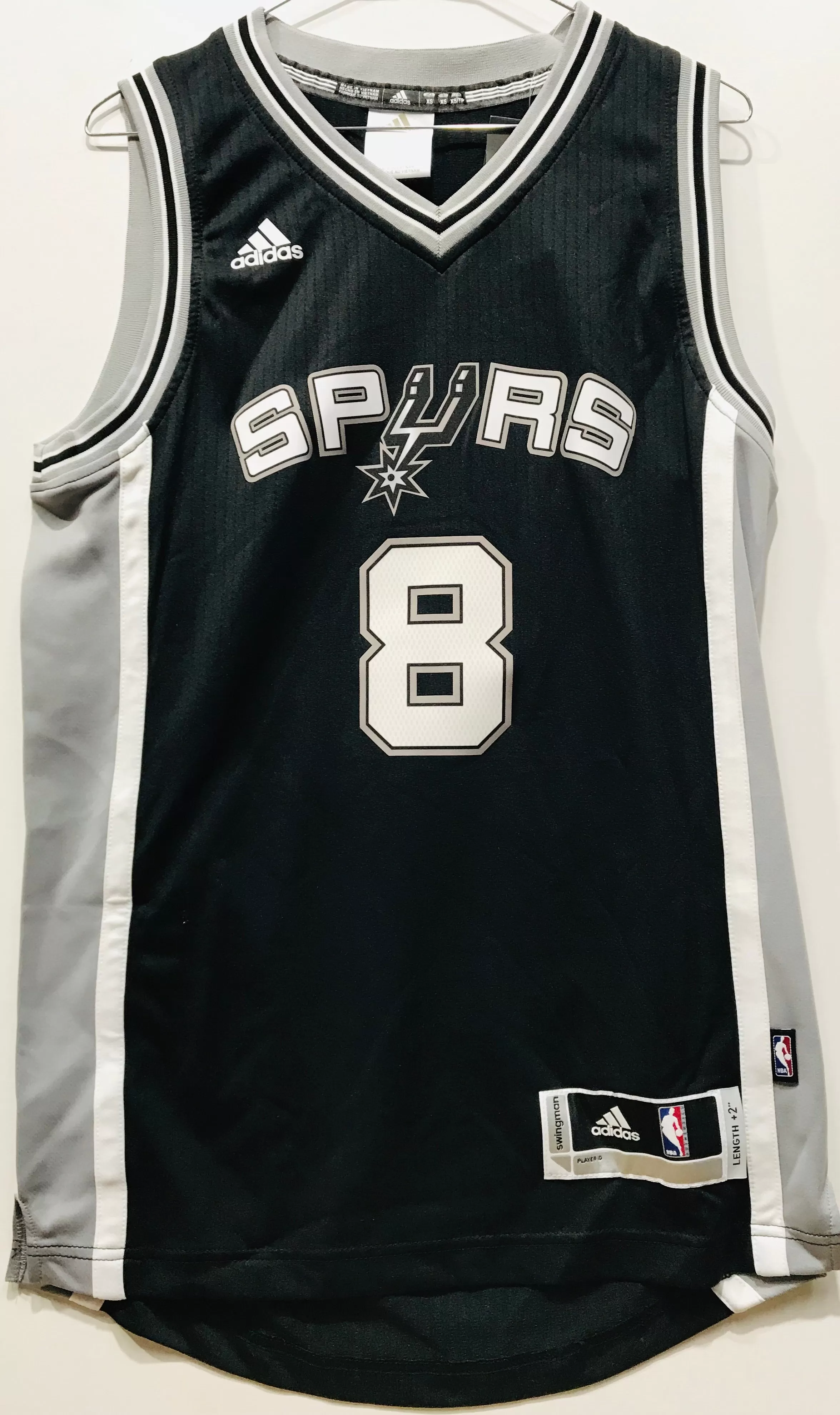 Adidas Spurs Patty Mills Black NBA Jersey 8