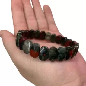 African Bloodstone Stretch Chain Bracelet