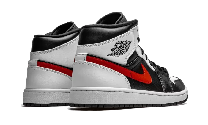 Air Jordan 1 Mid Black Chile Red White