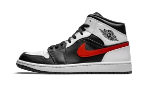 Air Jordan 1 Mid Black Chile Red White