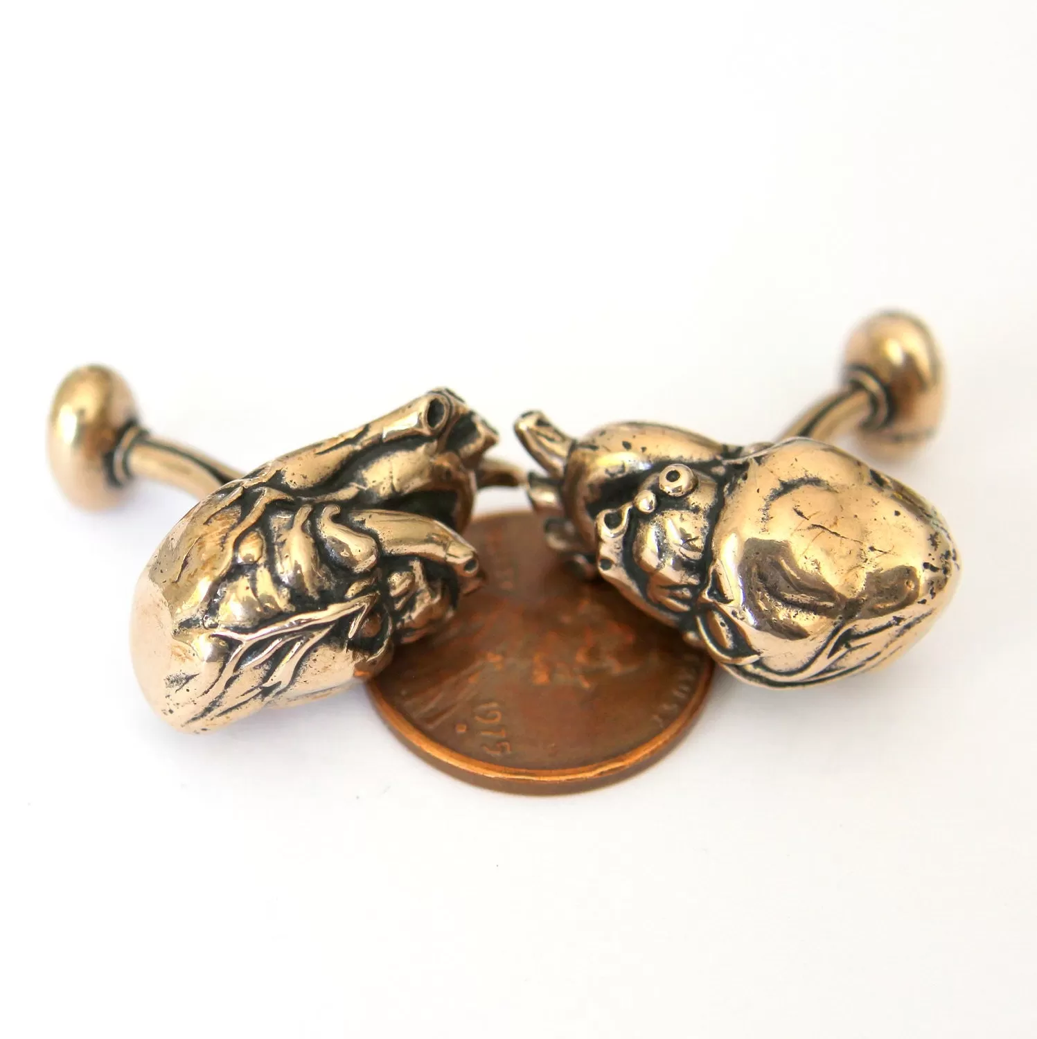 Anatomical Human Heart Cuff Links