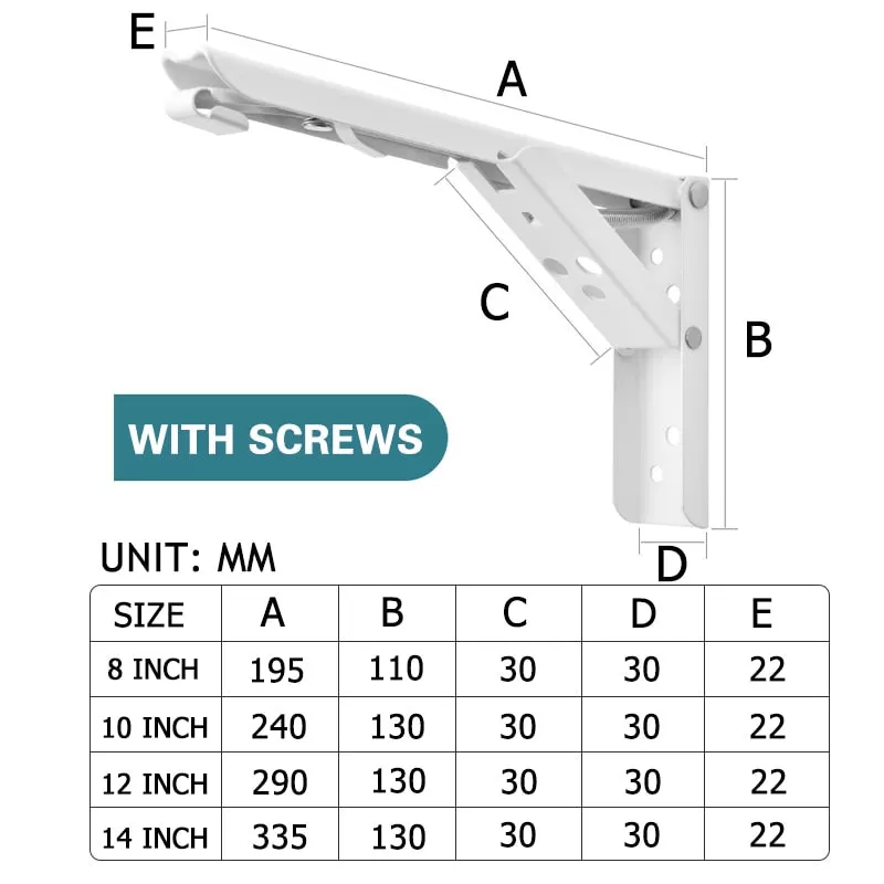 Angle Bracket Heavy Support Adjustable Wall Mounted