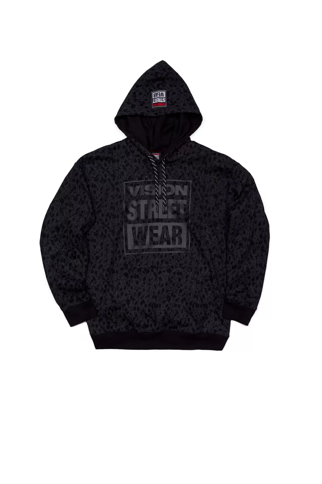 Aop Skull Logo Hoodie - Black