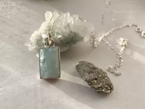 Aquamarine Akoni Pendant - Rectangle