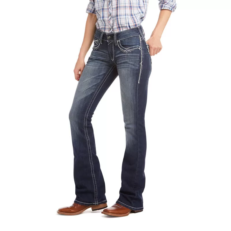 Ariat R.E.A.L Mid Rise Stretch Straight Leg Dresden Jean