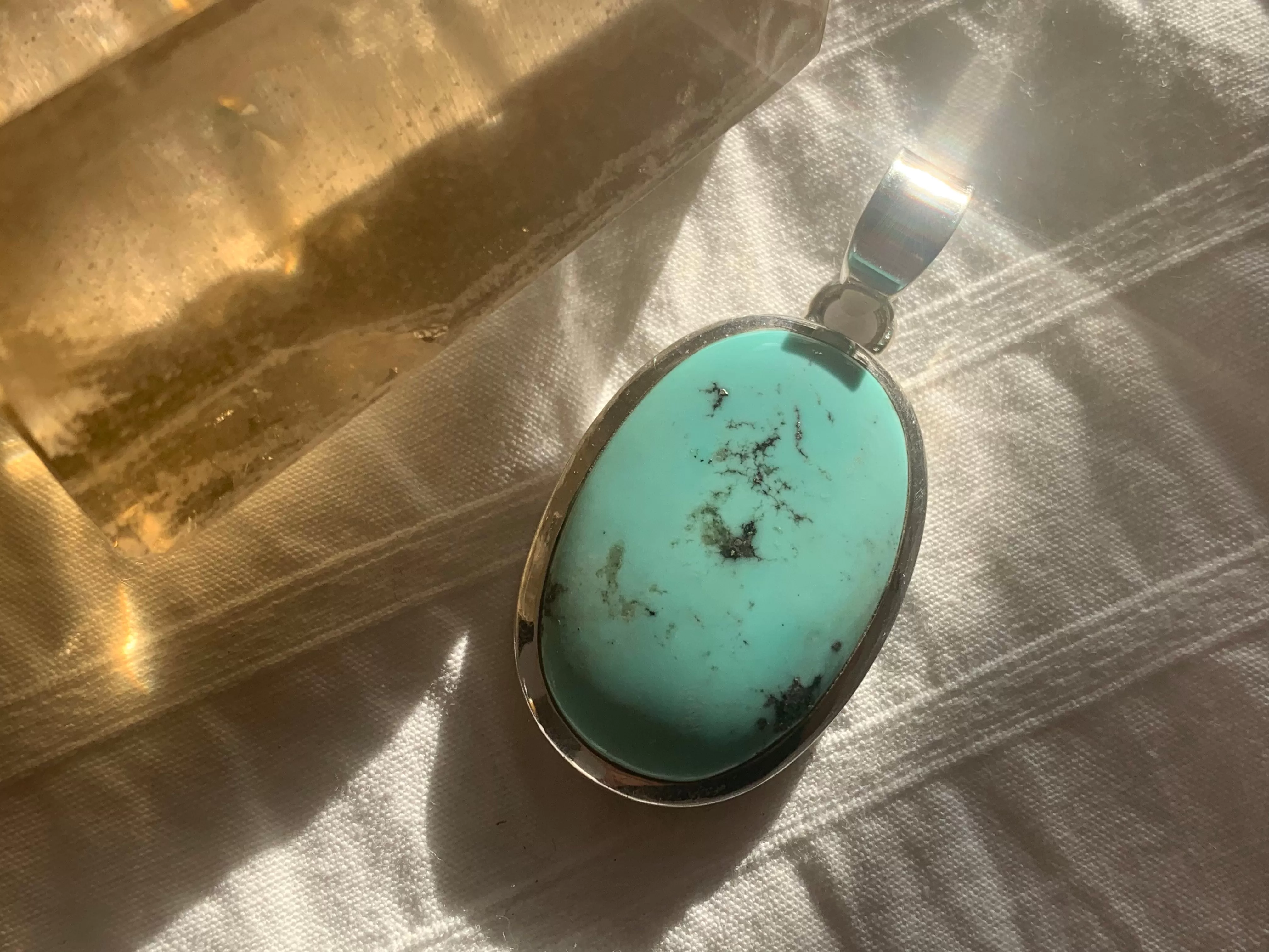 Arizona Turquoise Naevia Pendant - Reg. Oval