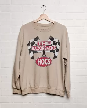 Arkansas Razorbacks Cars Sand Thrifted Sweatshirt