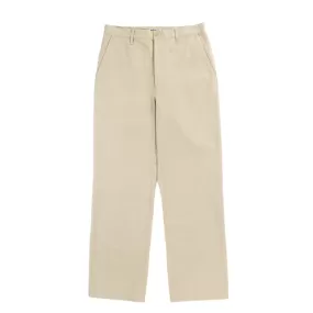 AURALEE WASHED HARD TWIST CANVAS PANTS KHAKI BEIGE