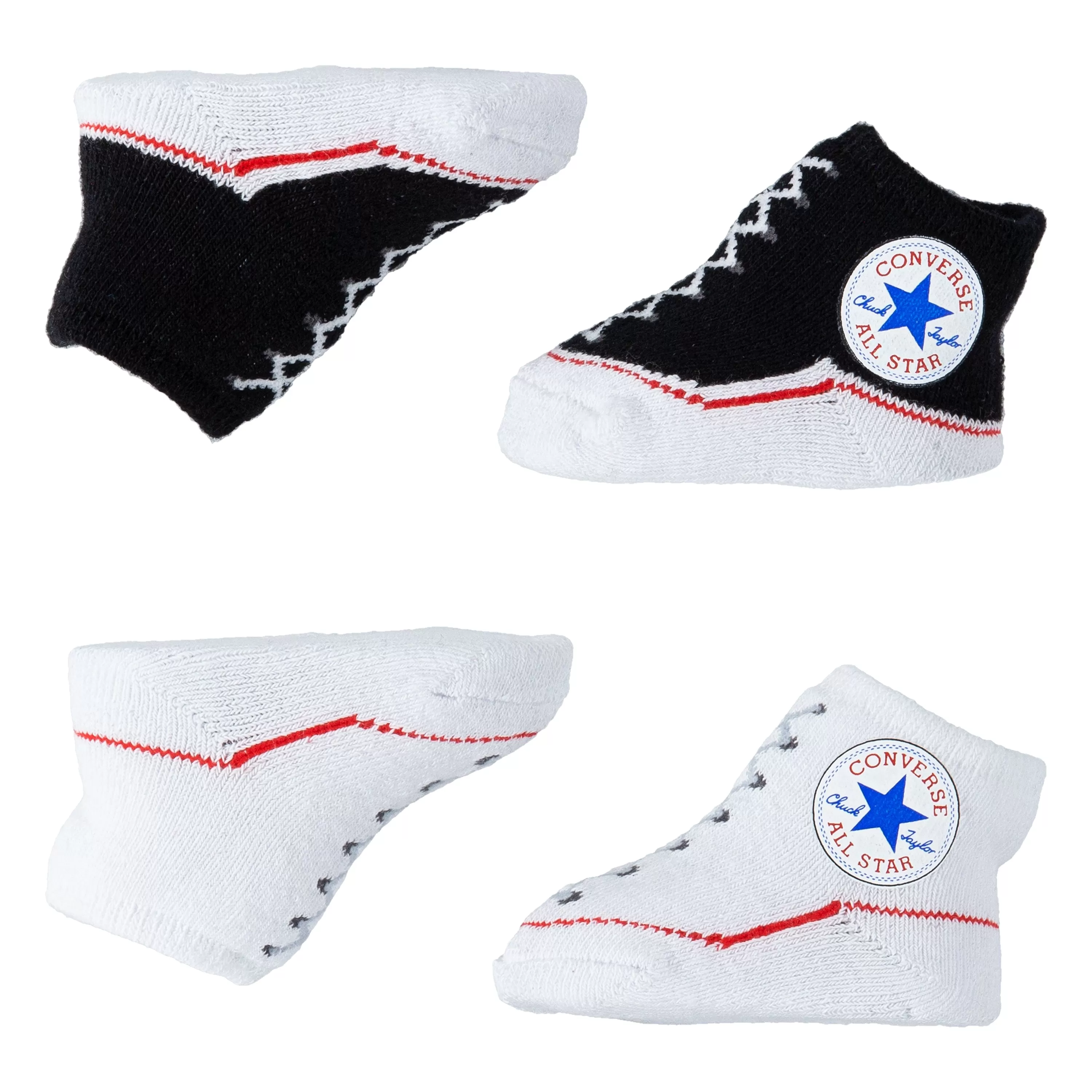 Baby Converse Chuck Taylor Newborn Knit Booties 2 Pack Black