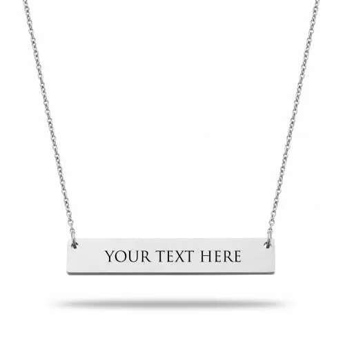 Bar necklace silver