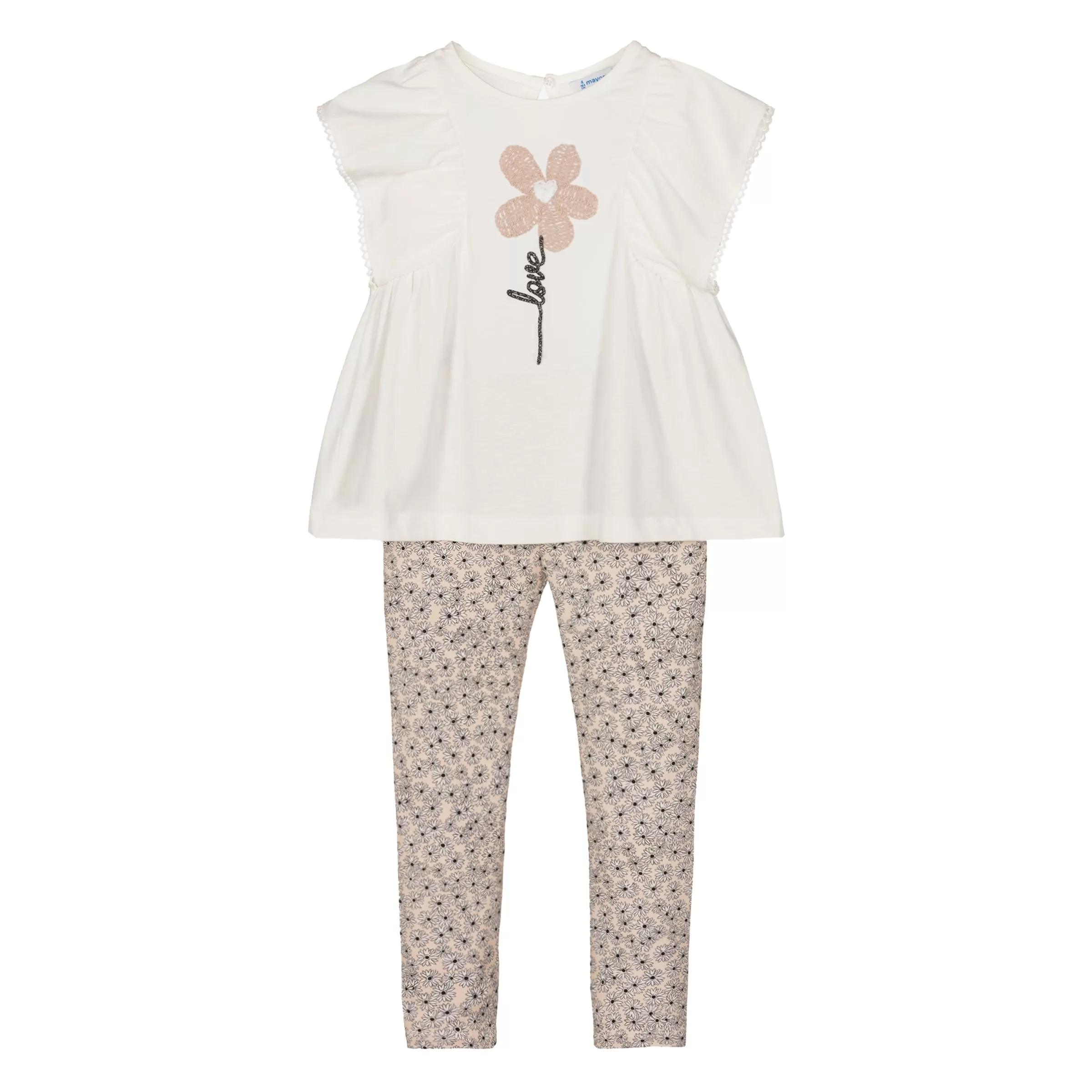 Beige Daisy Graphic Outfit