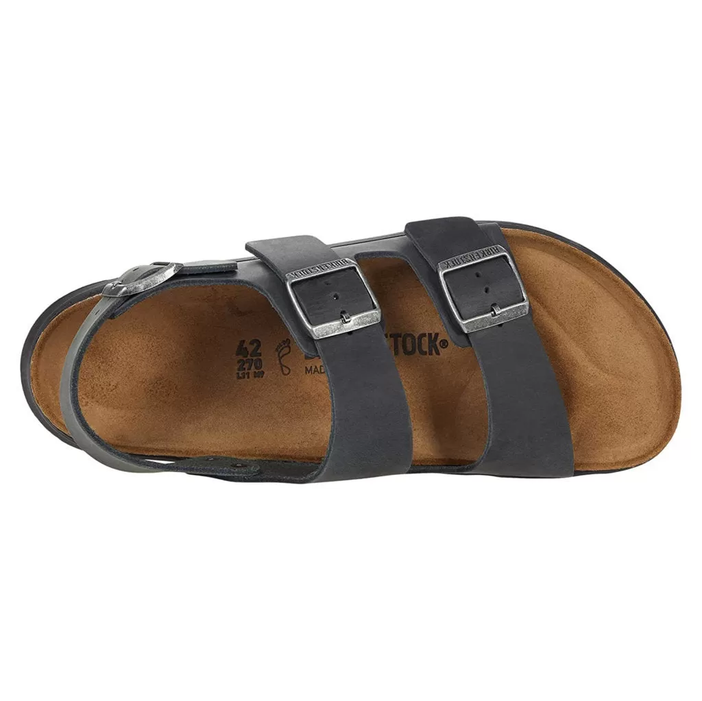 Birkenstock Mens Sandals Milano CT Casual Buckles Slingbacks Oiled Nubuck - UK 9.5