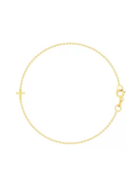 Blair Cross Bracelet 14K