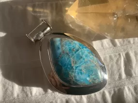 Blue Apatite Gaia Pendant - Freeform