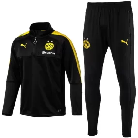 Borussia Dortmund Black Training Technical Soccer Tracksuit 2017/18 - Puma