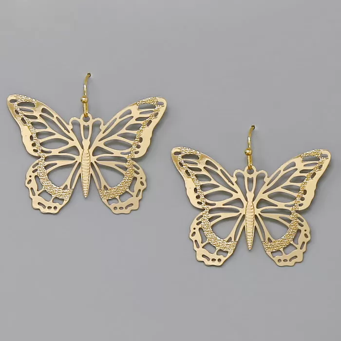 Butterfly Cutout Filigree Earrings