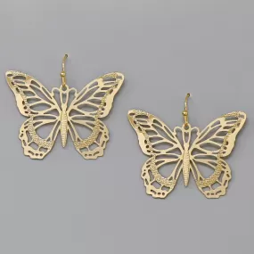 Butterfly Cutout Filigree Earrings