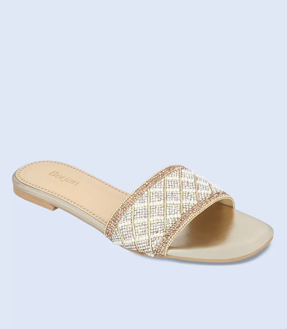 BW8751-GOLDEN-Women Formal Slipper