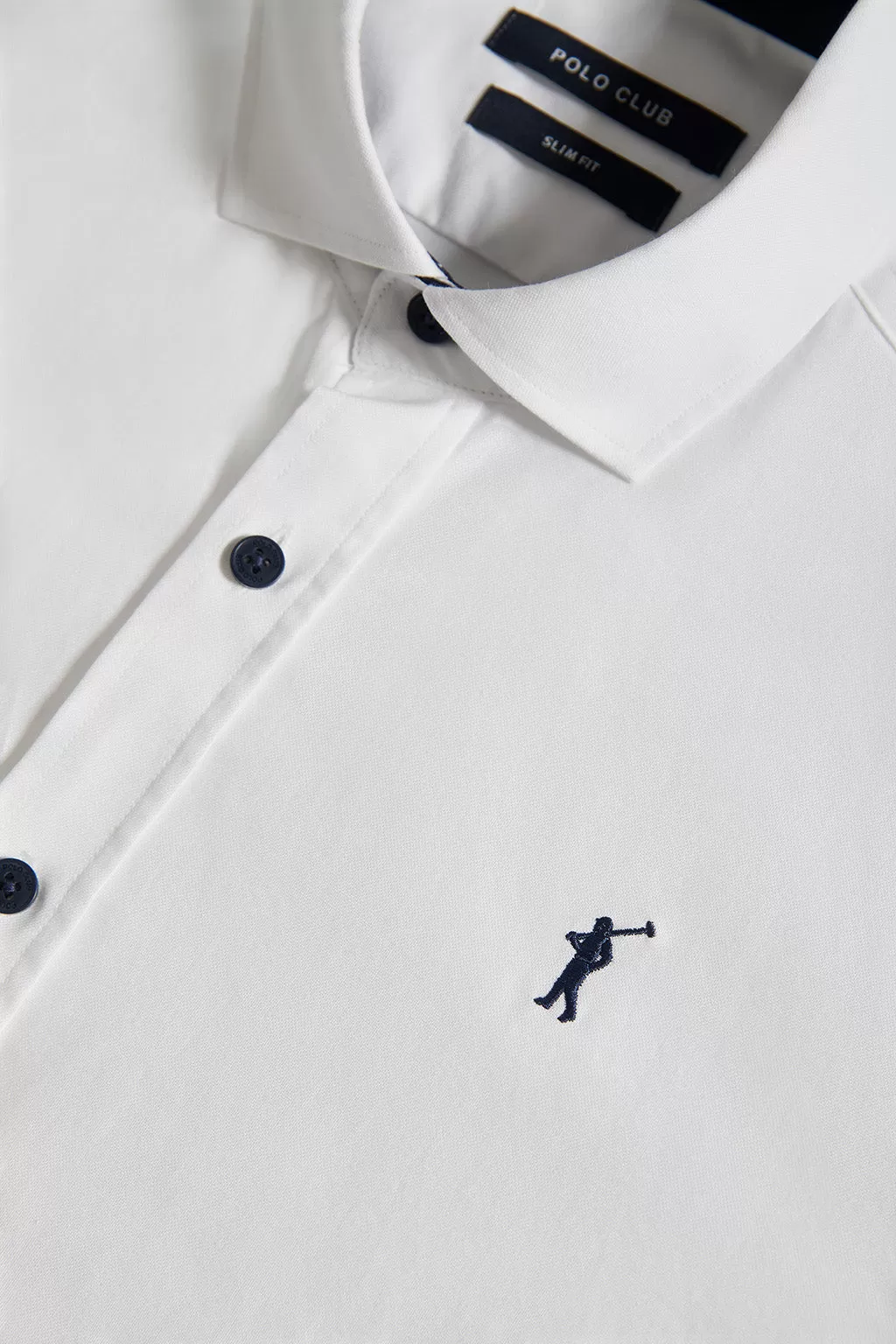 Camisa blanca Oxford con contrastes y logo Rigby Go