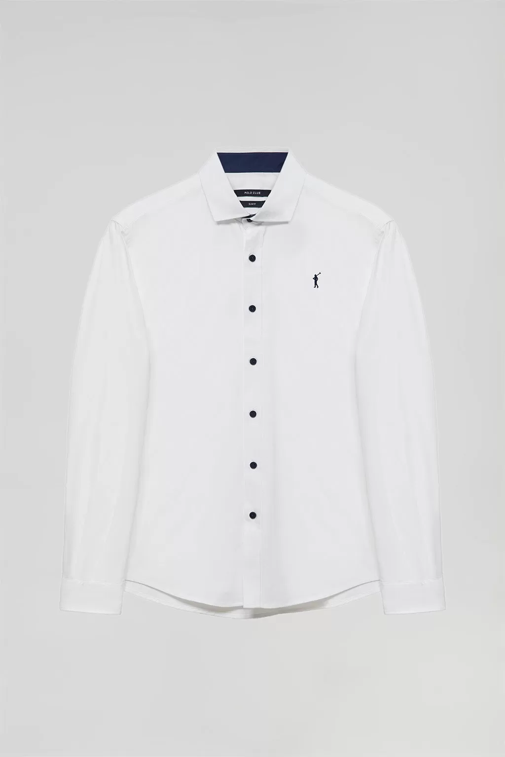 Camisa blanca Oxford con contrastes y logo Rigby Go