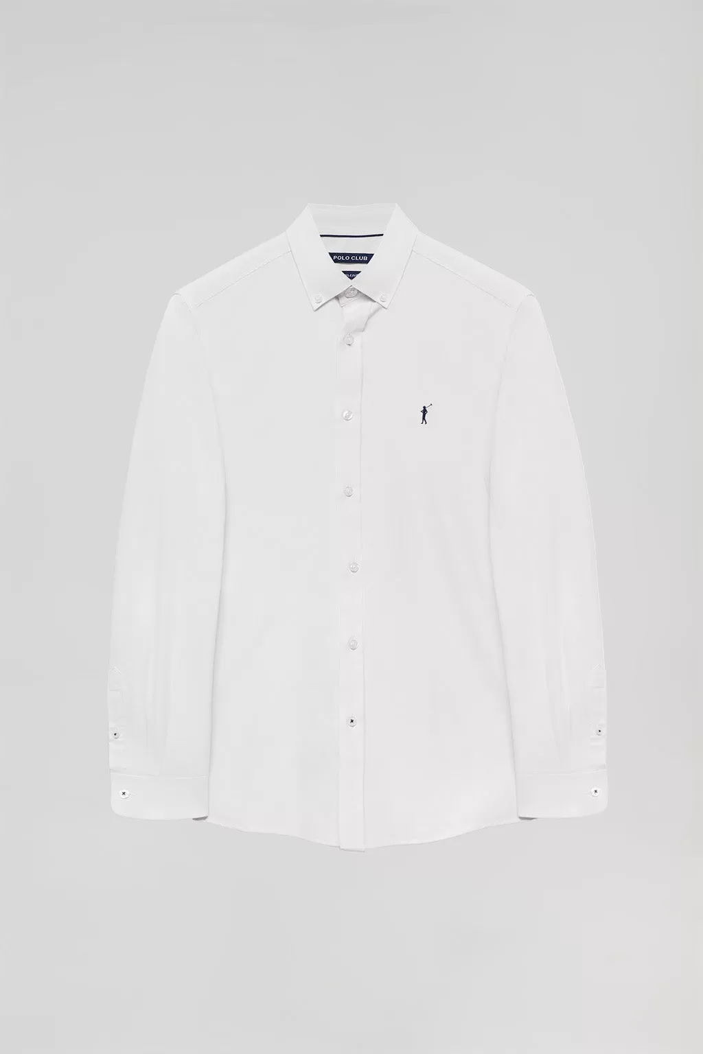 Camisa Oxford blanca con logo Rigby Go