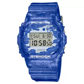 CASIO G-SHOCK DW5600BWP-2 Blue and White Pottery Digital Watch