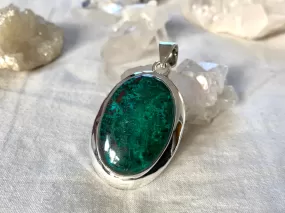 Chrysocolla Medea Pendant - Large Oval