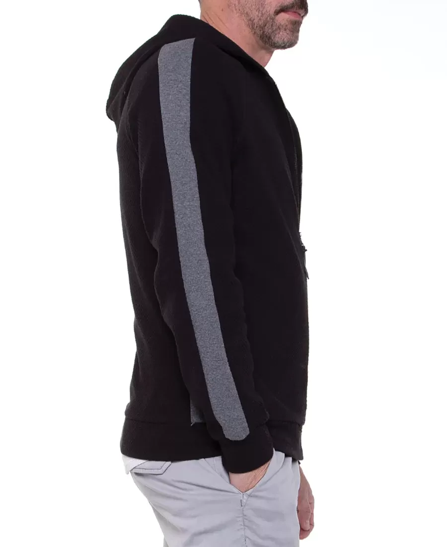 CIVIL SOCIETY HERSCHEL WAFFLE KNIT HOODIE BLACK