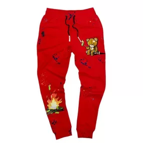 Civilized Men BURNING CASH JOGGERS (Red)