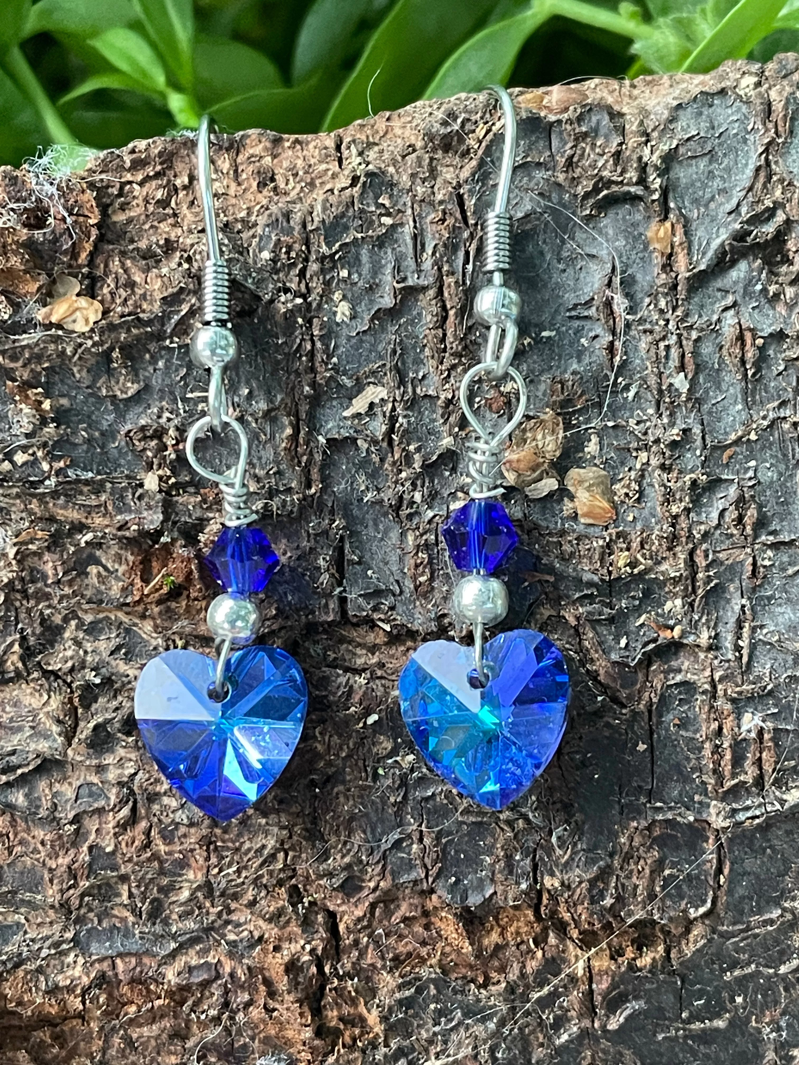 Crystal Heart Earrings