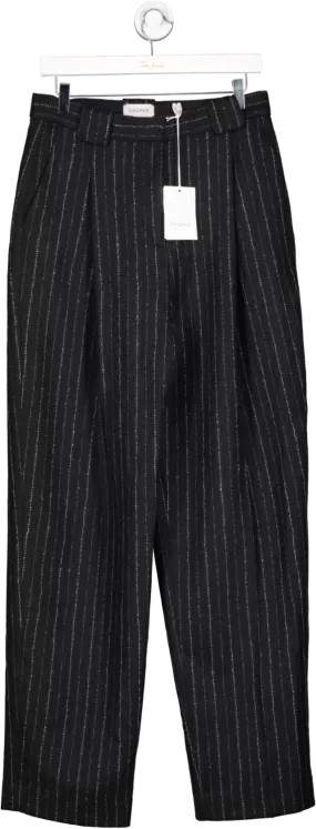 Dagmar Black Valerie Trousers In Pinstripe UK 12