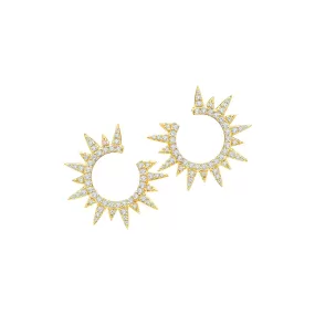 Diamond Sunburst Earrings