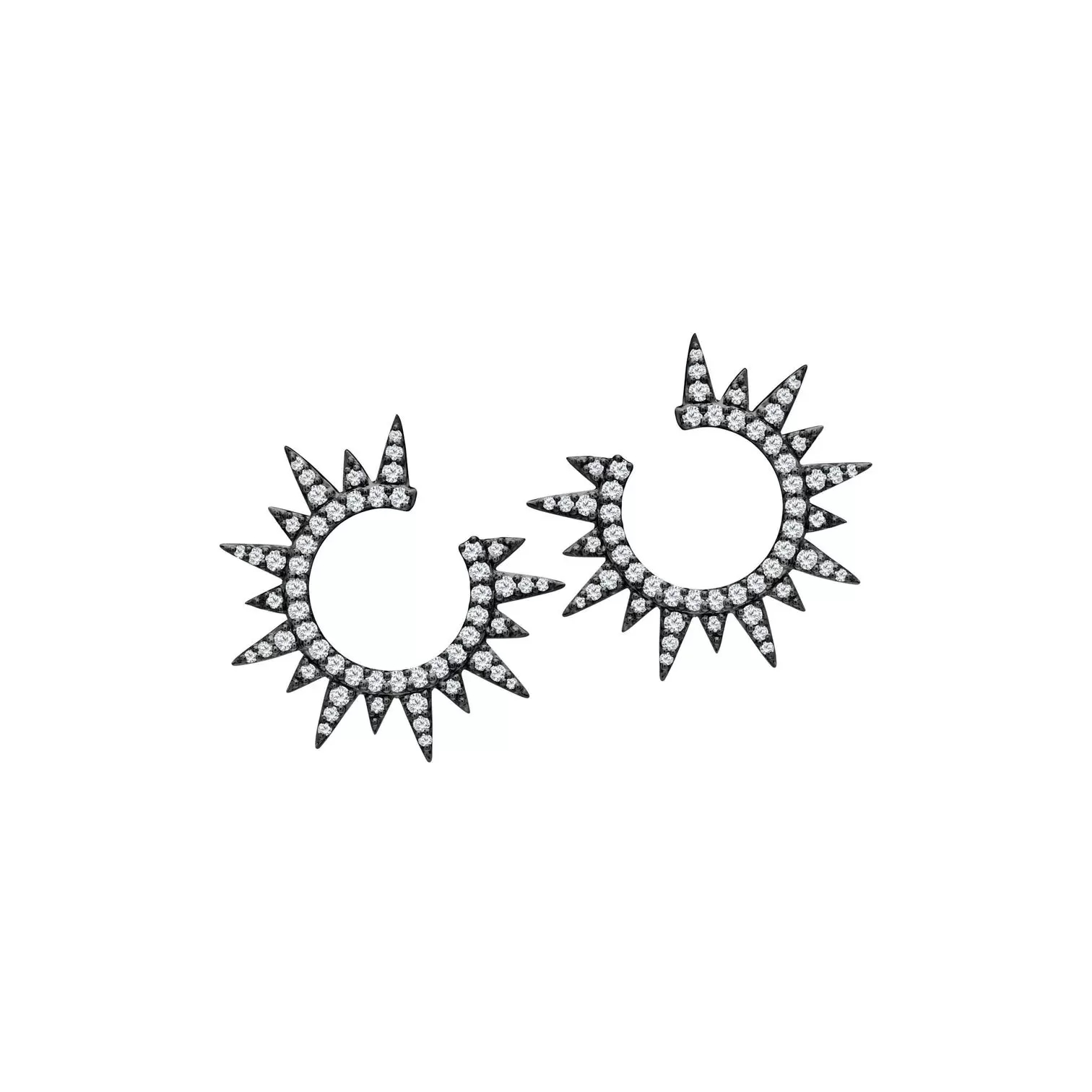 Diamond Sunburst Earrings