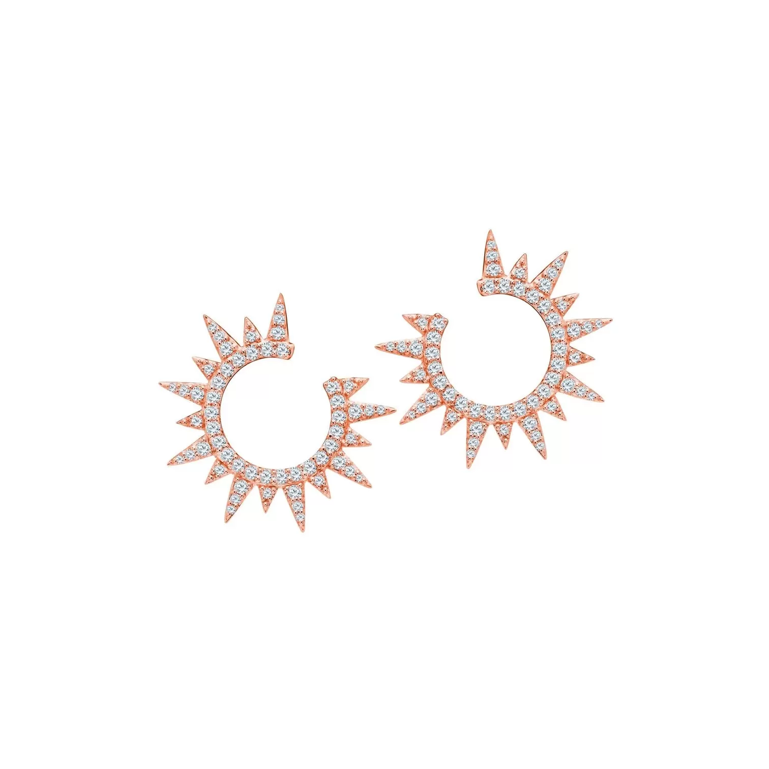 Diamond Sunburst Earrings