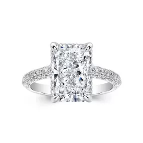 Elongated Radiant Cut Diamond Engagement Rings