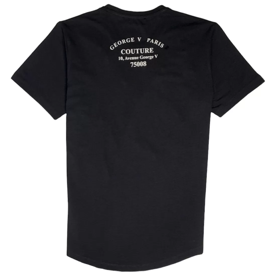 George V Paris Chain T-Shirt (Black/Silver) - GV-2035