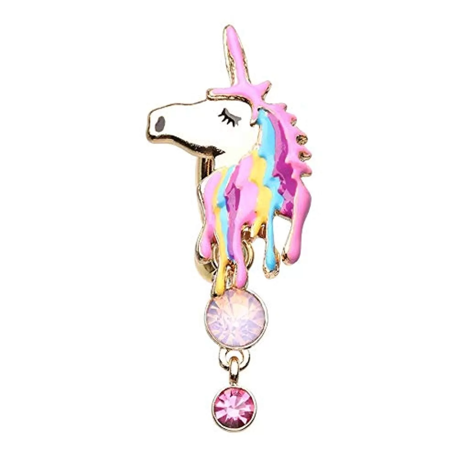 Golden Magical Unicorn WildKlass Belly Button Ring