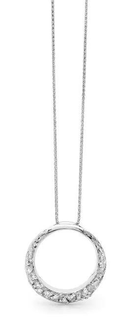 Graduated Diamond Circle Pendant