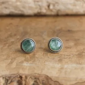 Green Kyanite Traditional Posts - .925 Sterling Silver Studs - Kyanite Posts - Kyanite Studs