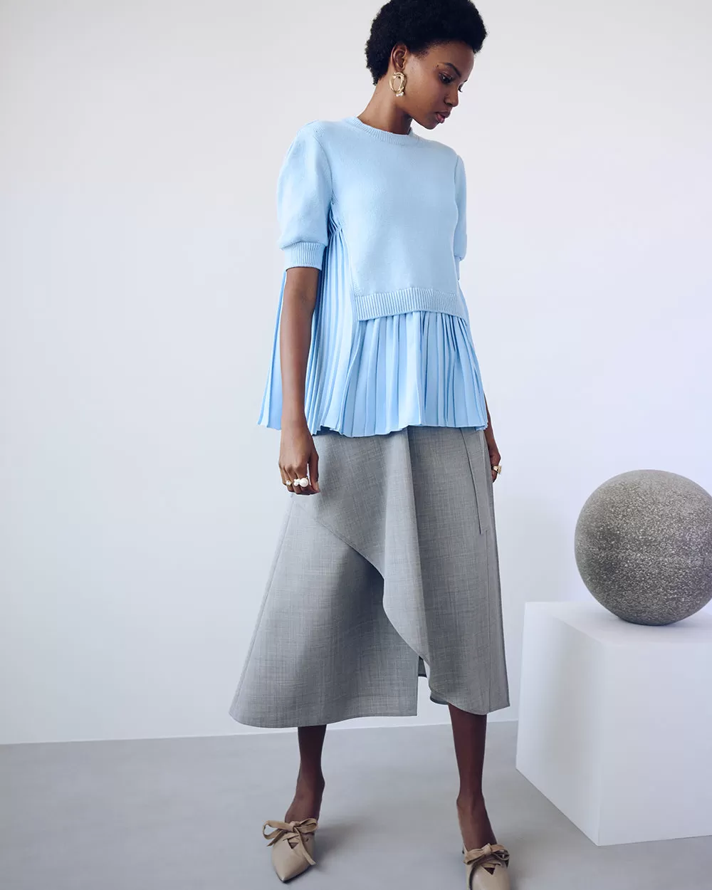 Heather Grey Bricolage Skirt