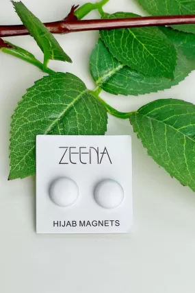 Hijab Magnets - Matte White (2 pairs)