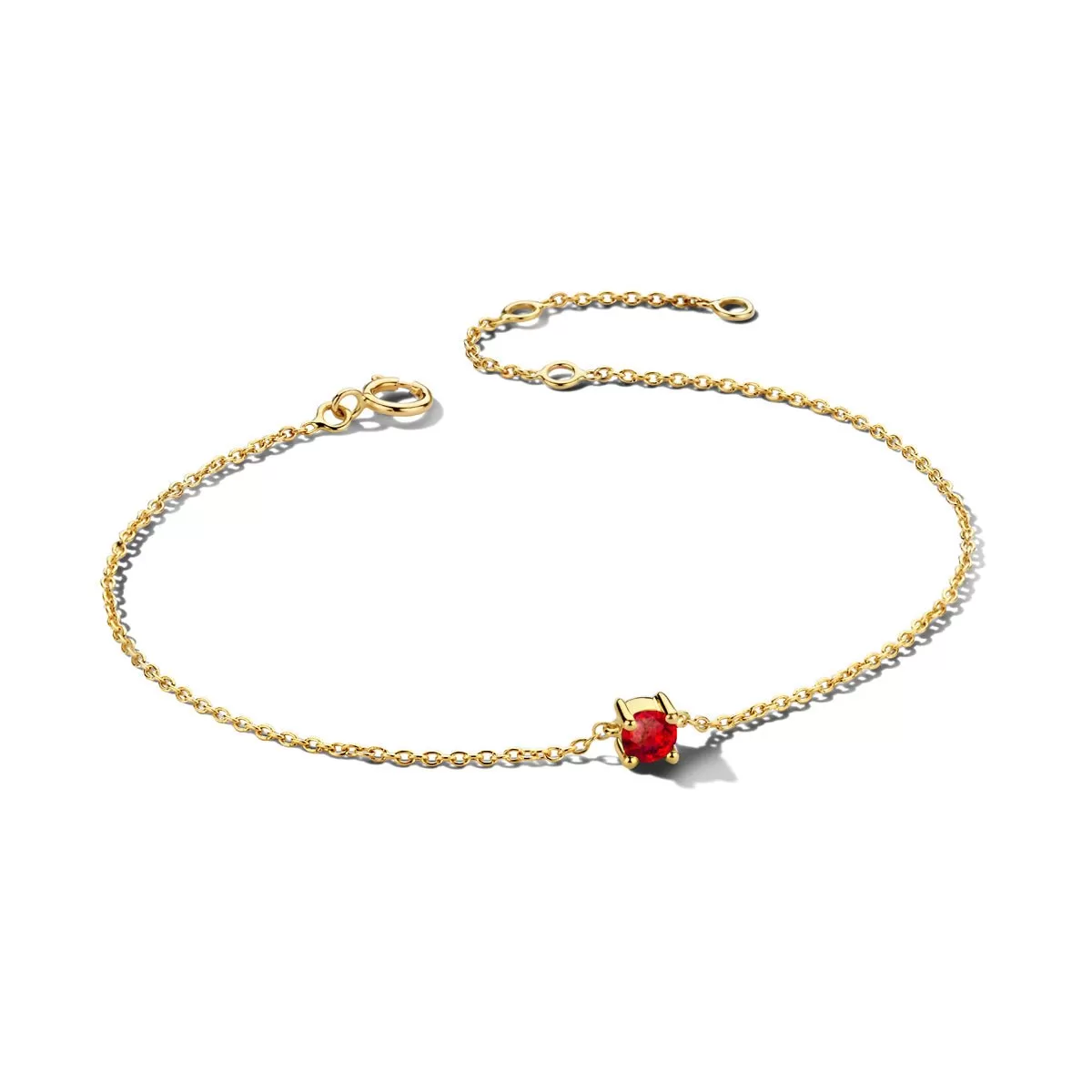 July Birthstone Bracelet 14K Yellow Gold