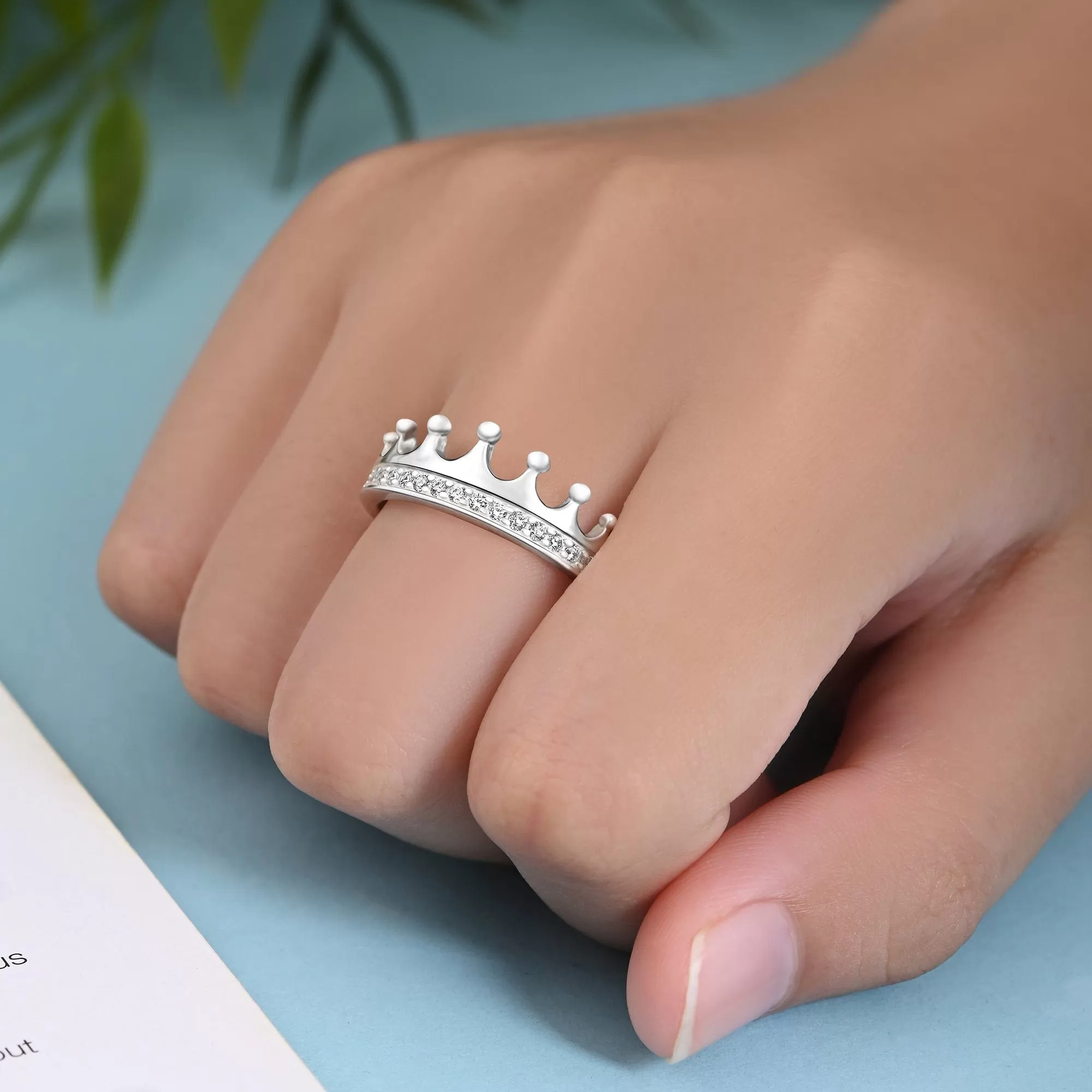 King and Queen Crown Promise Rings for Her